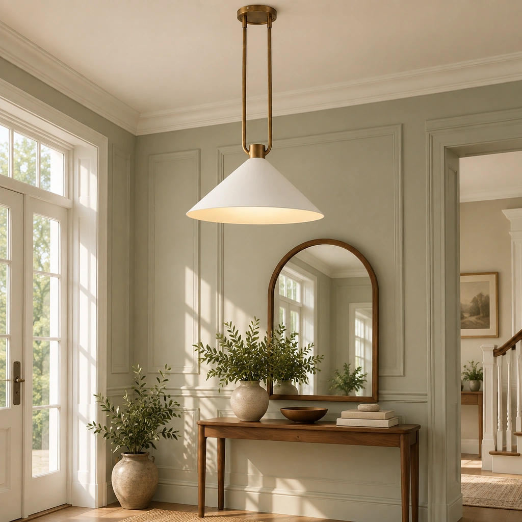 Zane Metal Cone Pendant Light — scene