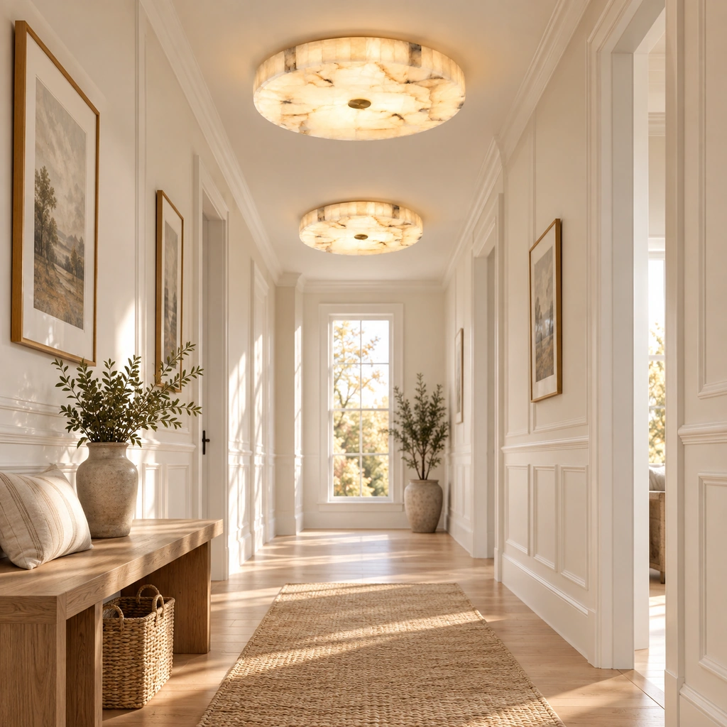 Kelly Alabaster LED Ceiling Light — scene