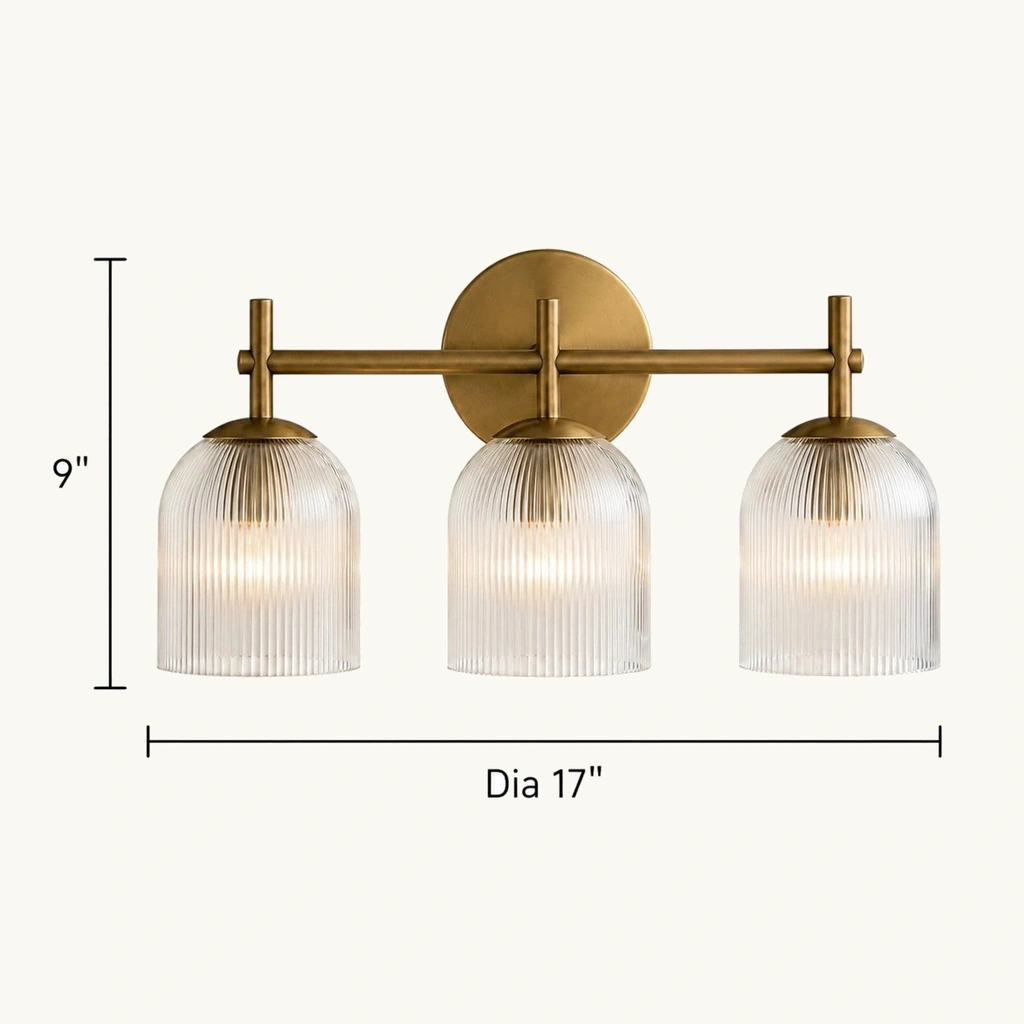 Vireo Glass and Stone Wall Sconce — dimension