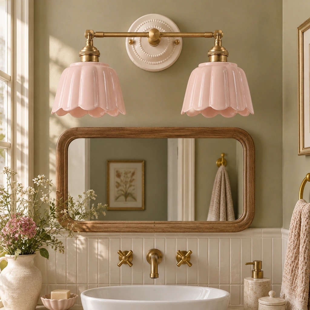 Lior Ceramic Flower Wall Sconce — scene