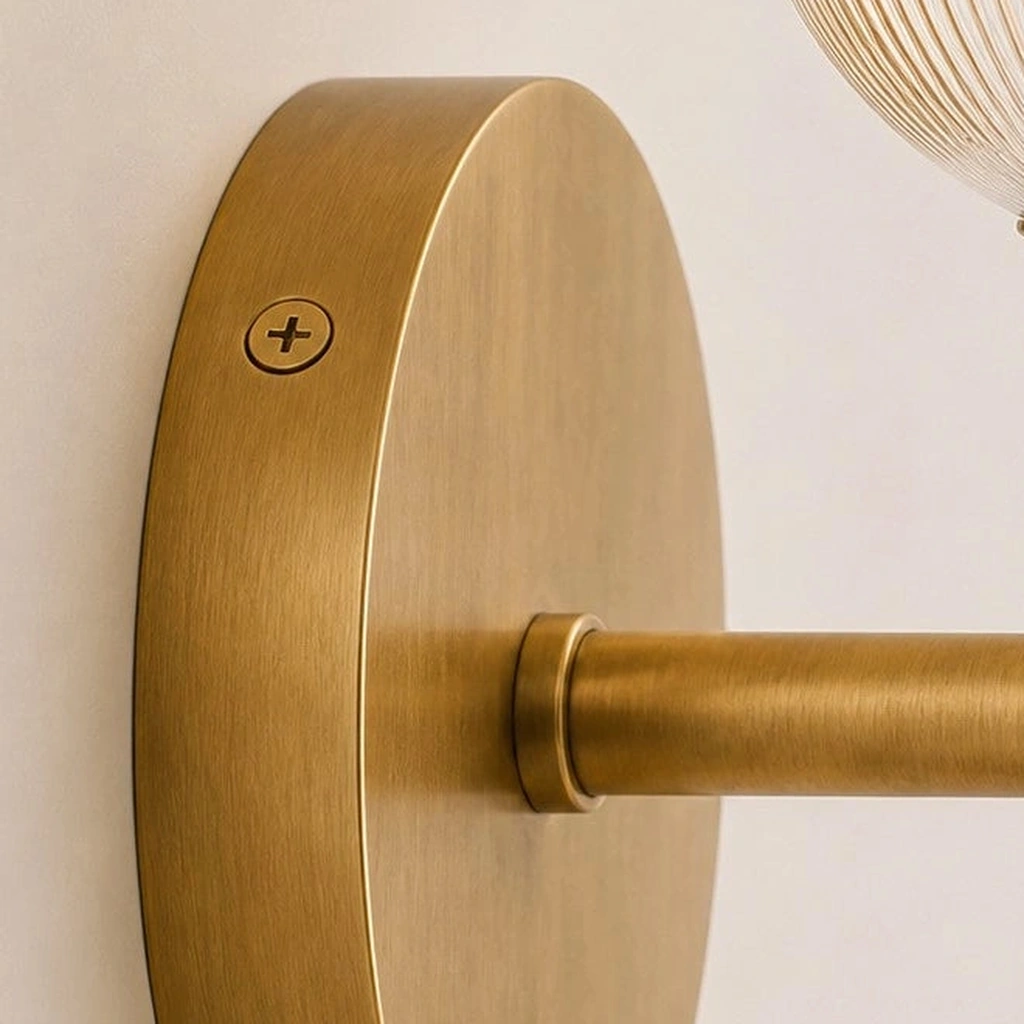 Vireo Glass and Stone Wall Sconce — detail