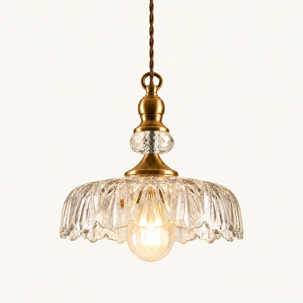 Sylvie Glass Flower Pendant Light, product view