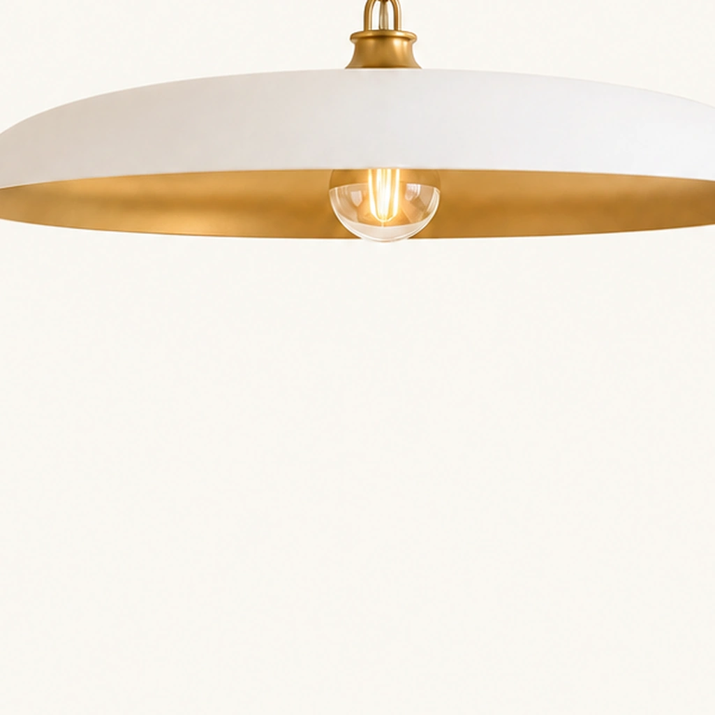 Quin Metal Disc Pendant Light — detail