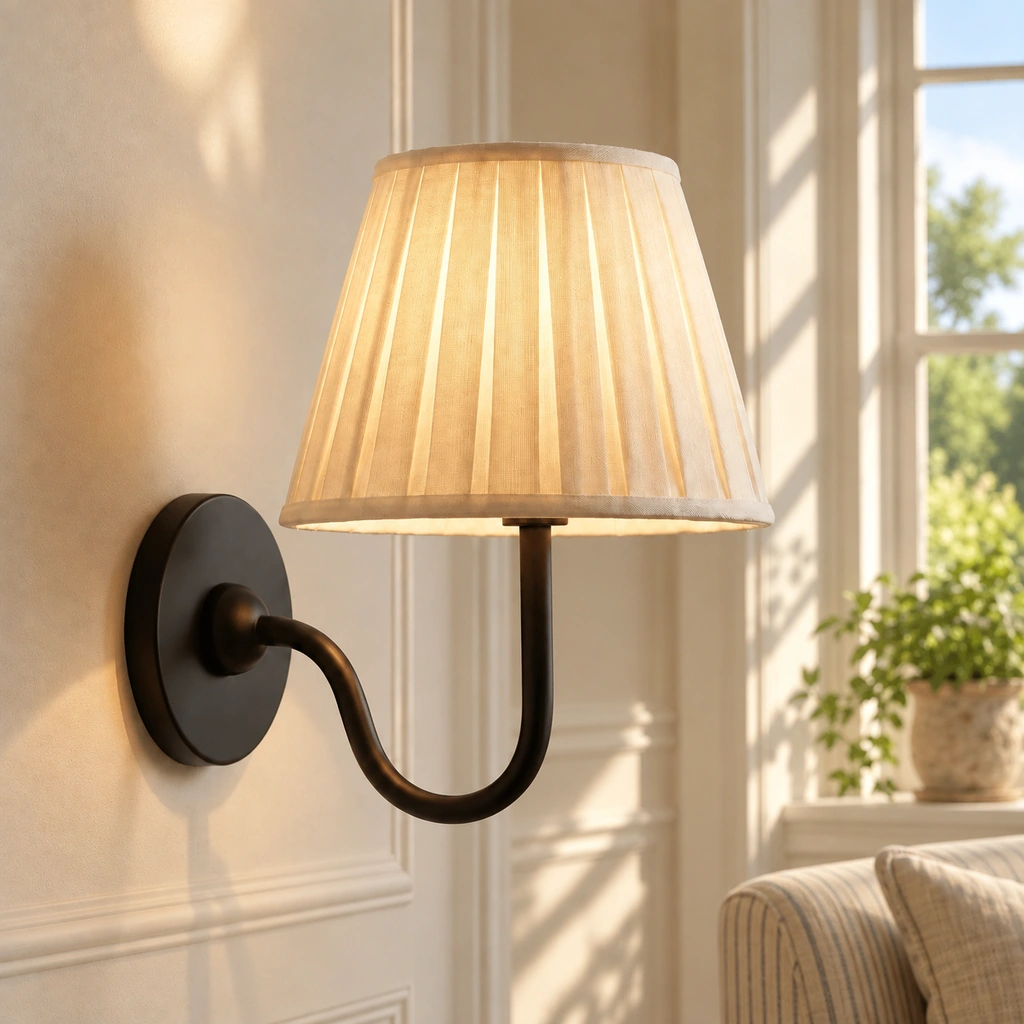 Tansy · Pleated · Antique Bronze · 1 light