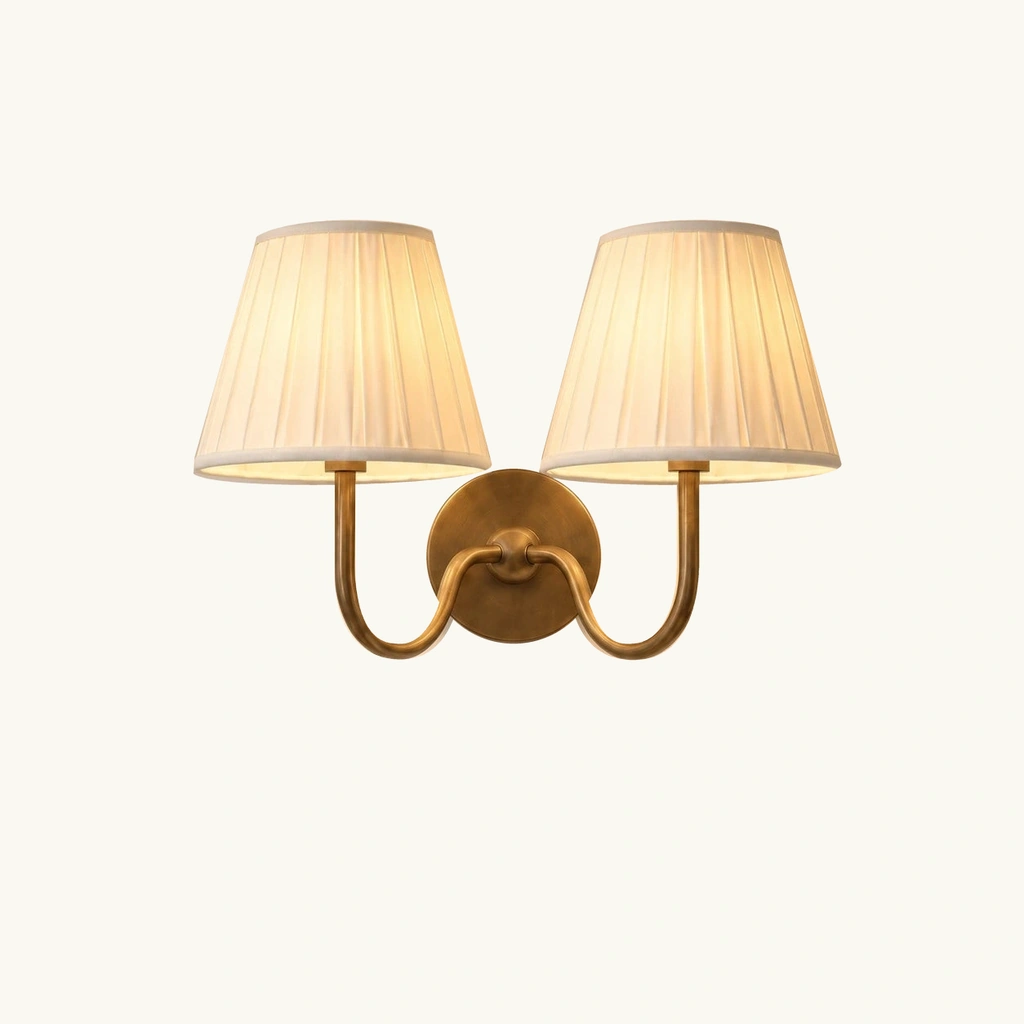 Tansy Linen Shade Wall Sconce — sku