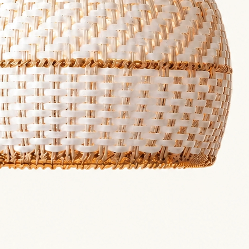 Arden Rattan Dome Pendant Light — detail