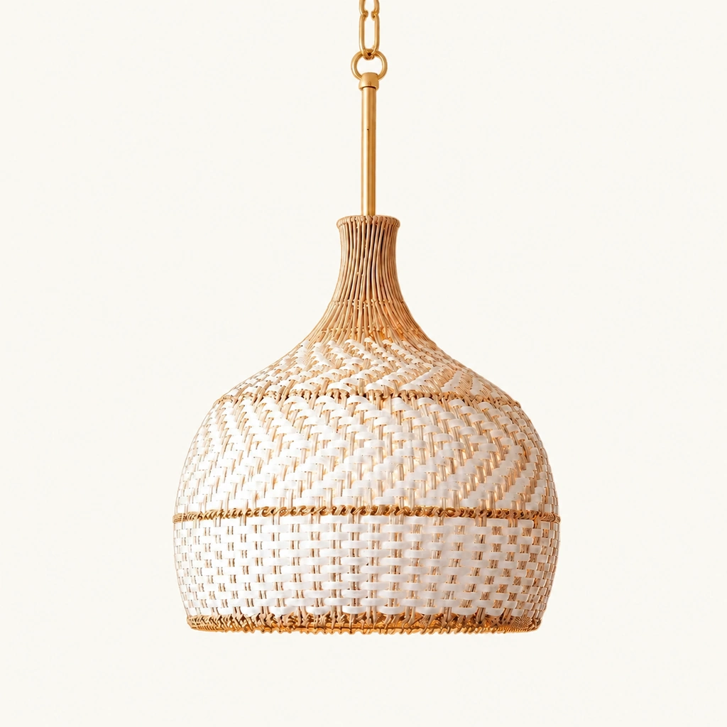 Arden Rattan Dome Pendant Light — sku