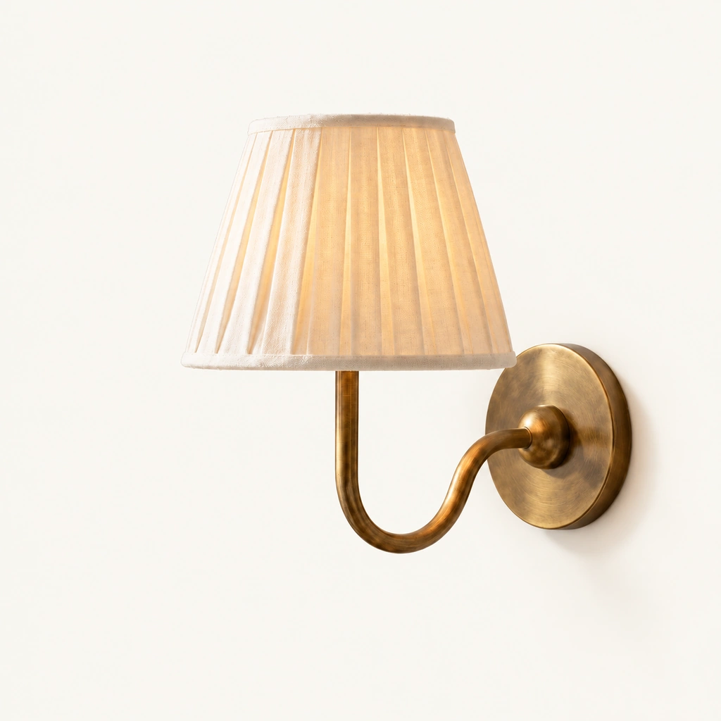 Tansy Linen Shade Wall Sconce — sku