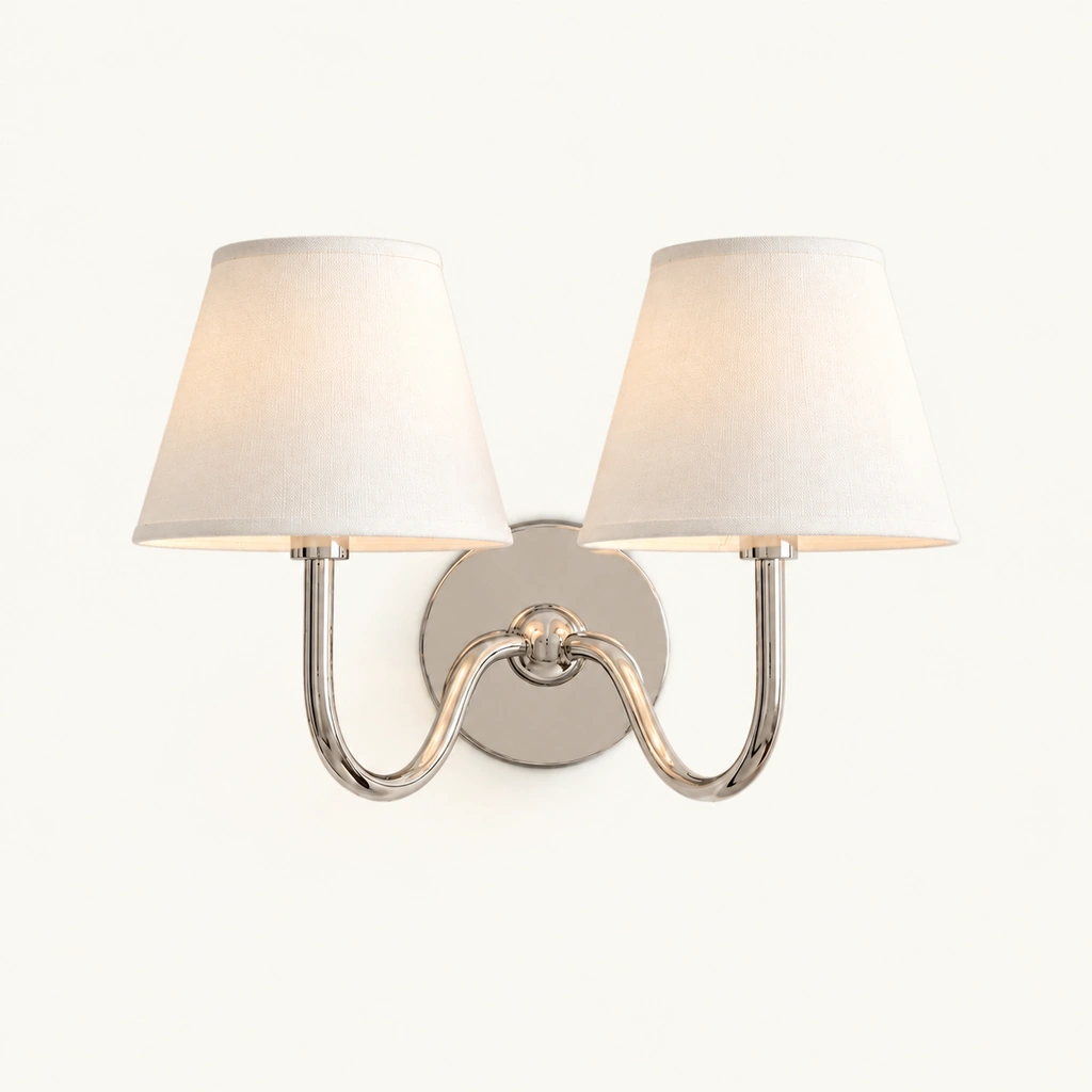 Tansy Linen Shade Wall Sconce — sku