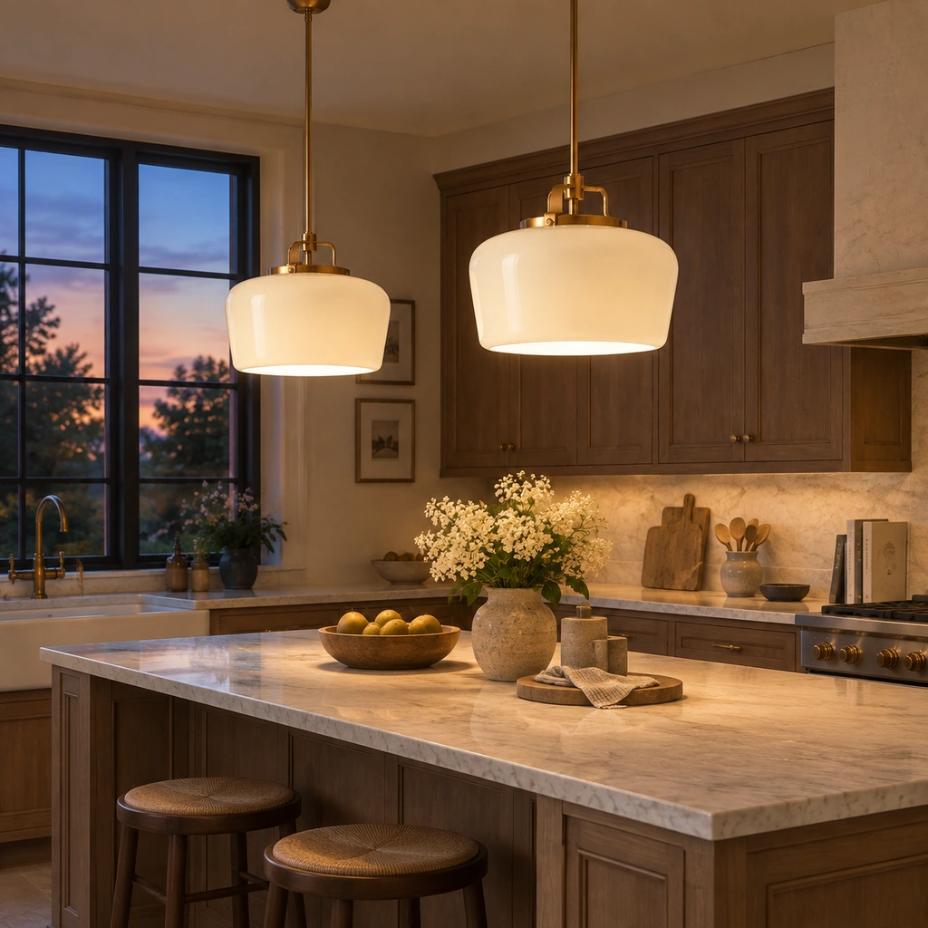 Aster Glass Pendant Light — scene