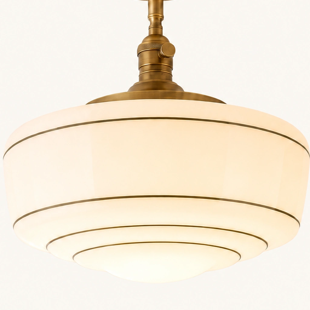 Talos Opal Glass Flush Mount Light — detail