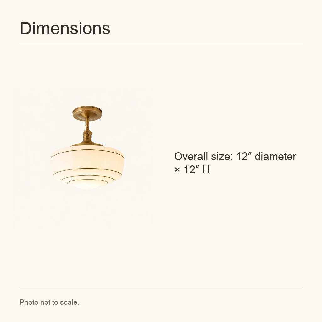 Talos Opal Glass Flush Mount Light — dimension