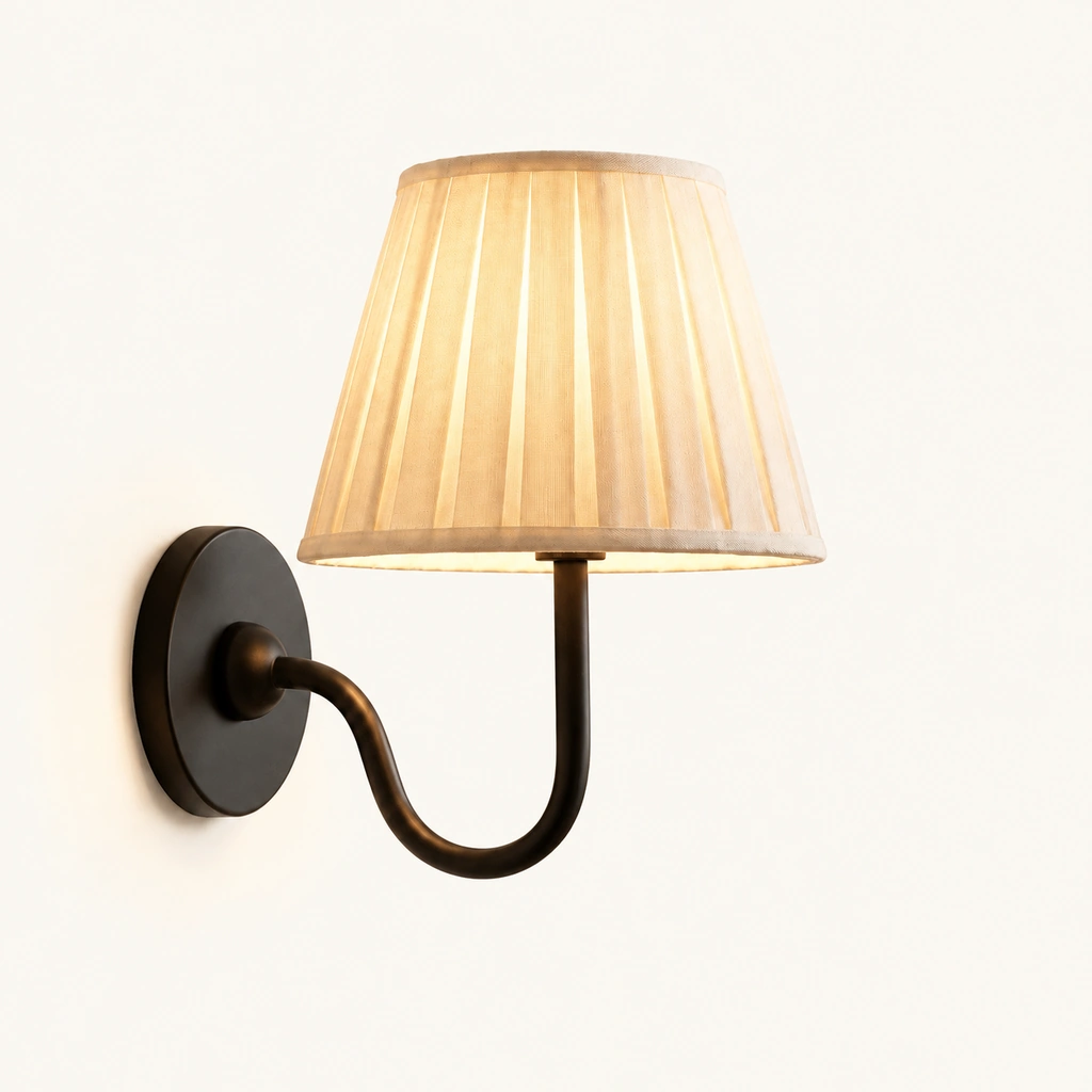 Tansy Linen Shade Wall Sconce — sku