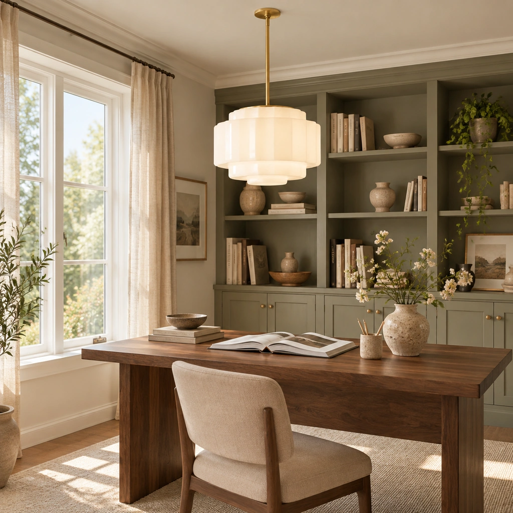 Iris Tiered Glass Pendant Light — scene