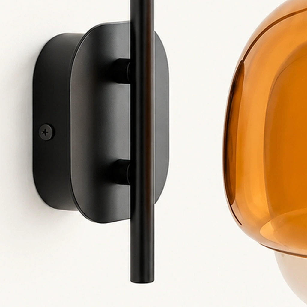 Sanae Round Glass Wall Sconce — detail