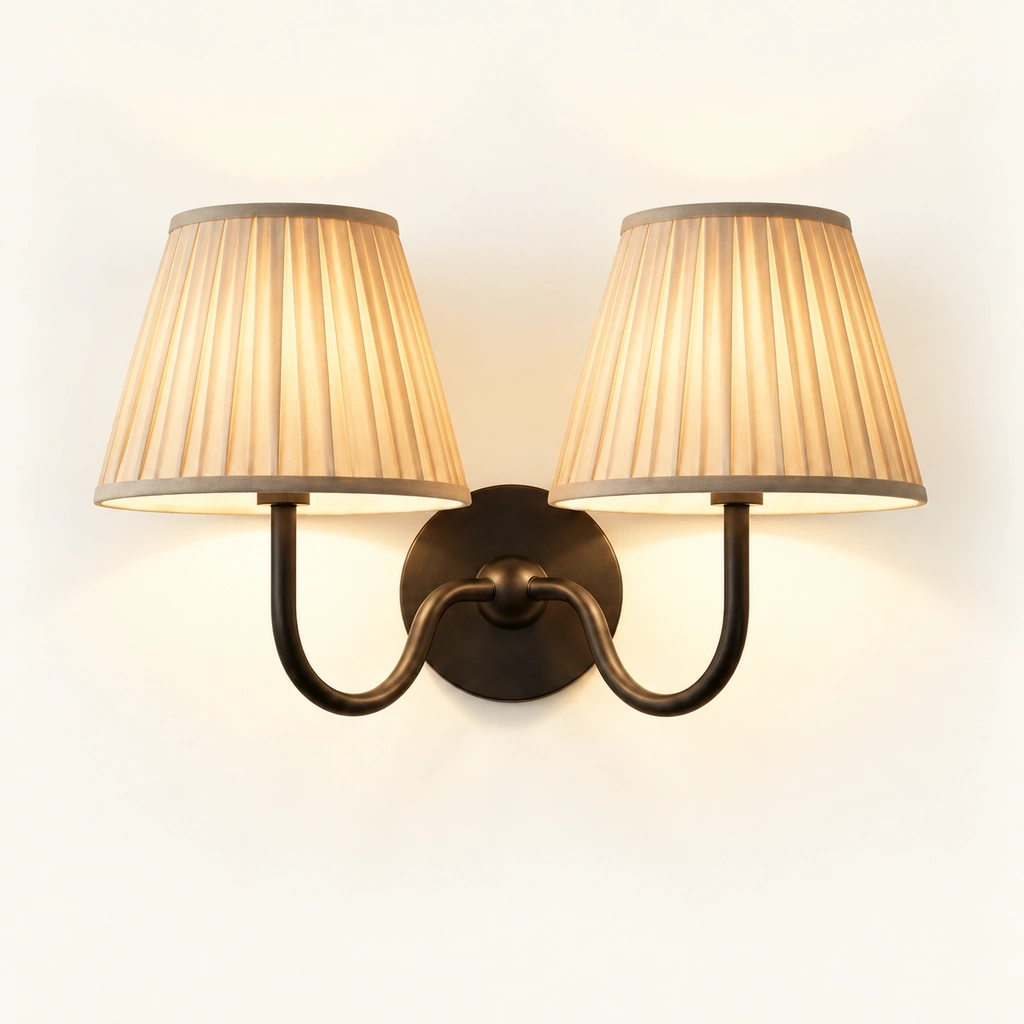 Tansy Linen Shade Wall Sconce — sku