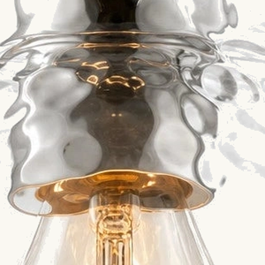 Ondine Hammered Glass Pendant Light — detail