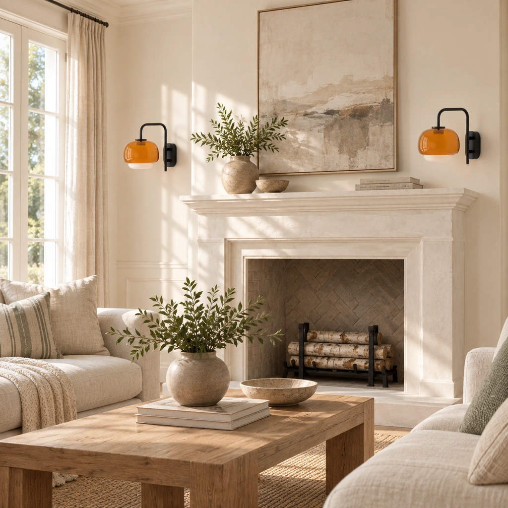 Sanae Round Glass Wall Sconce — scene