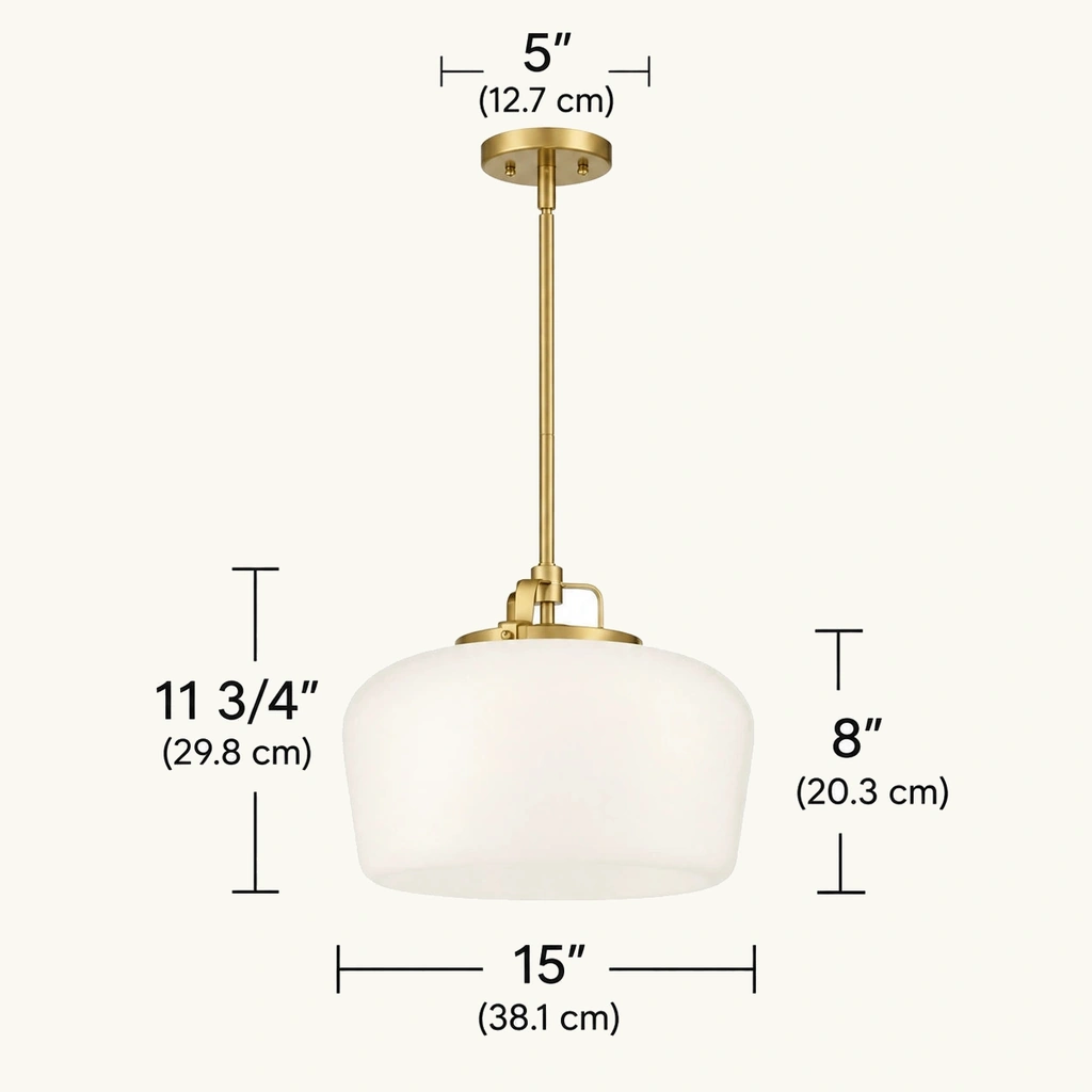 Aster Glass Pendant Light — dimension