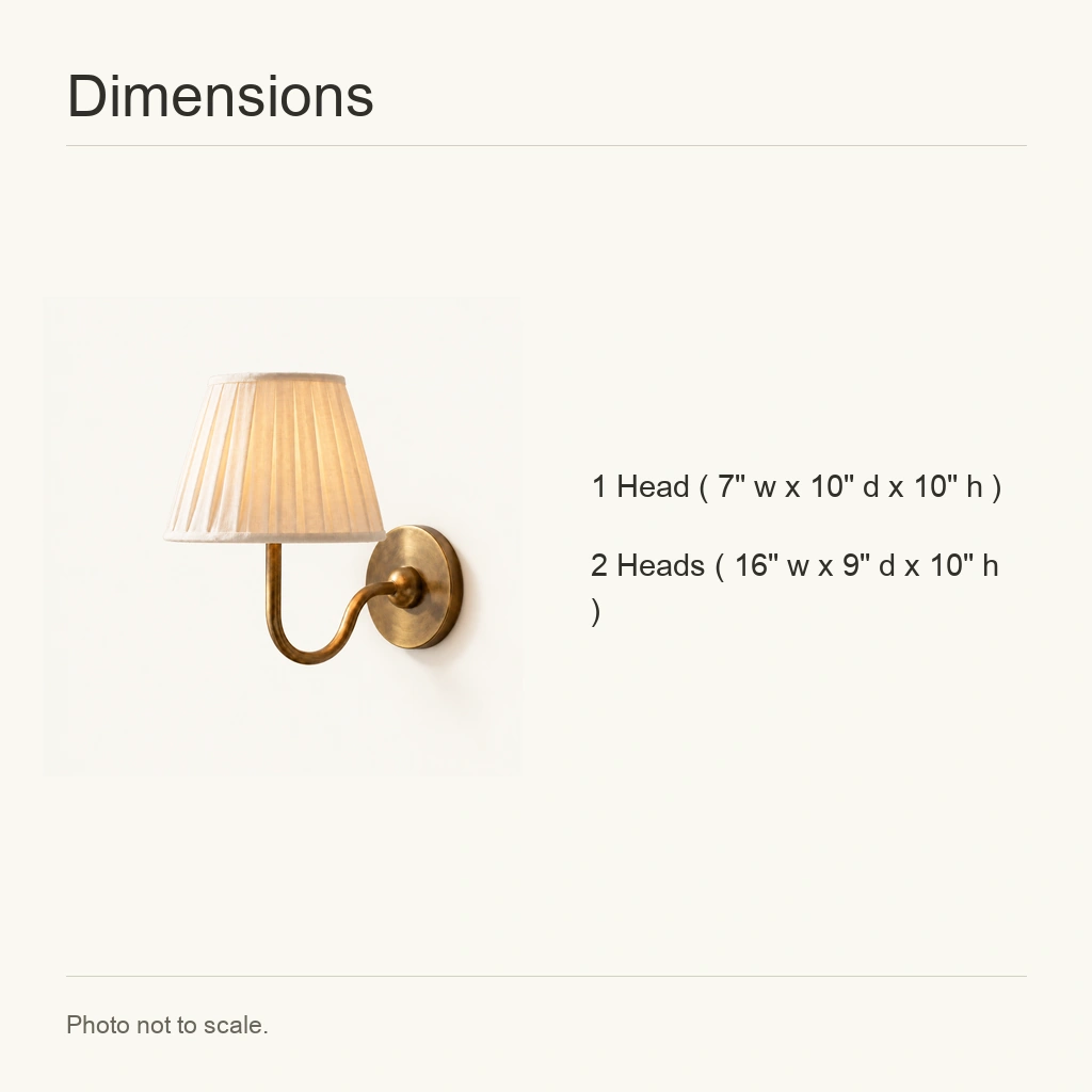 Tansy Linen Shade Wall Sconce — dimension