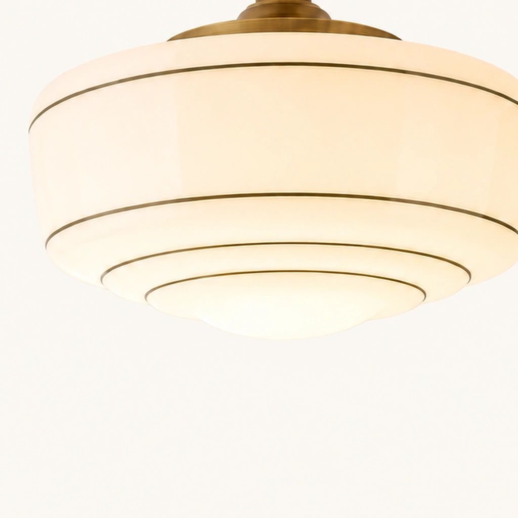 Talos Opal Glass Flush Mount Light — detail