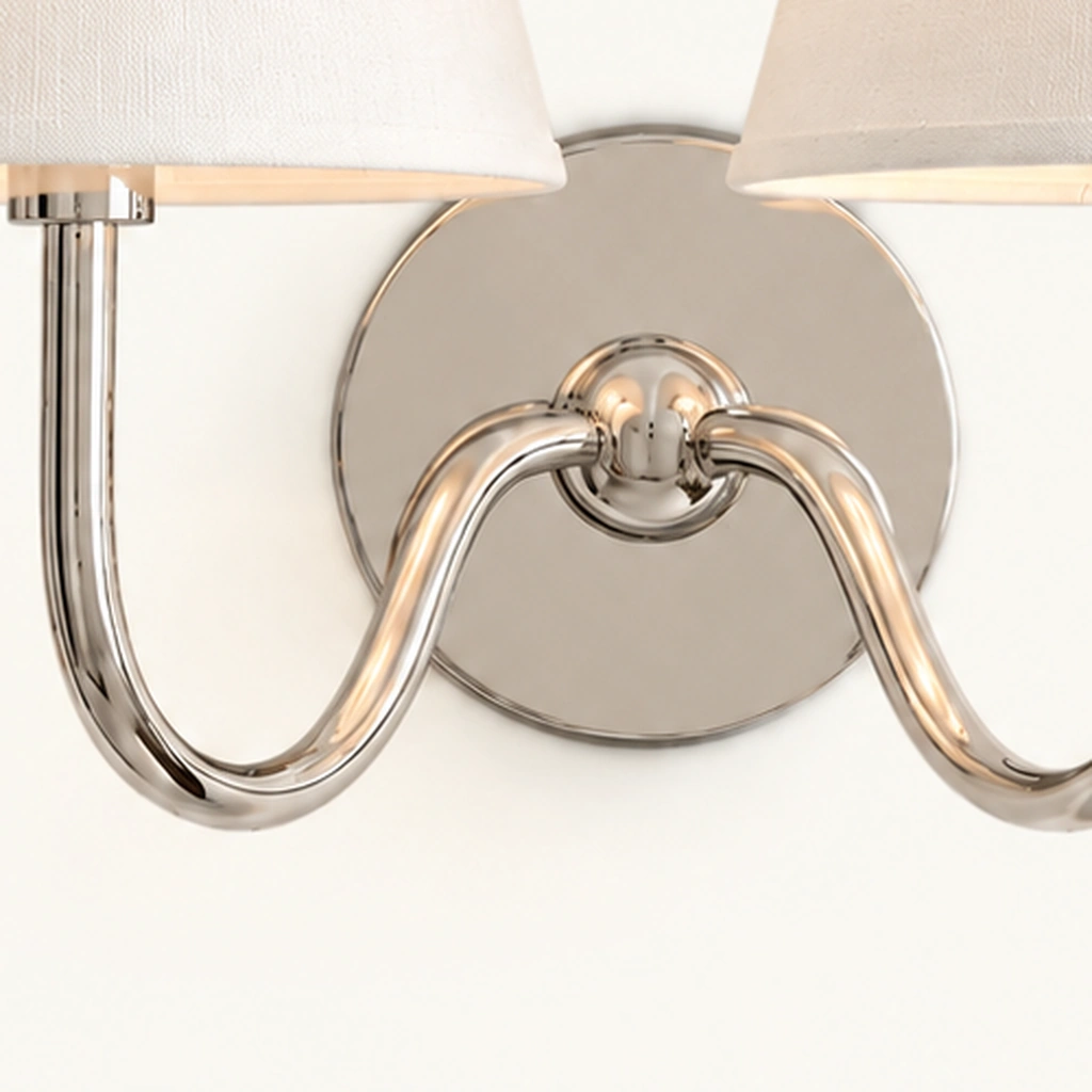 Tansy Linen Shade Wall Sconce — detail