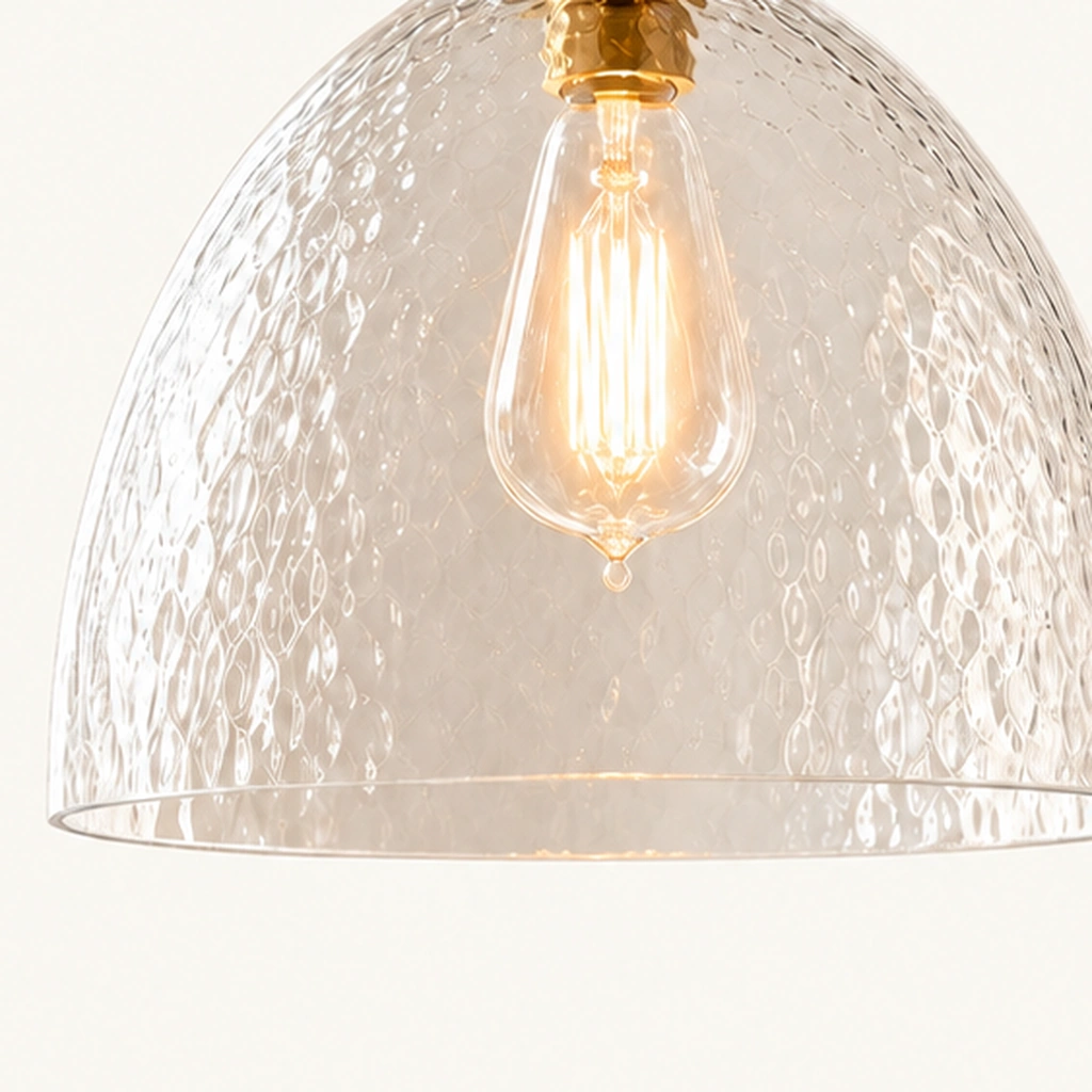 Ondine Hammered Glass Pendant Light — detail