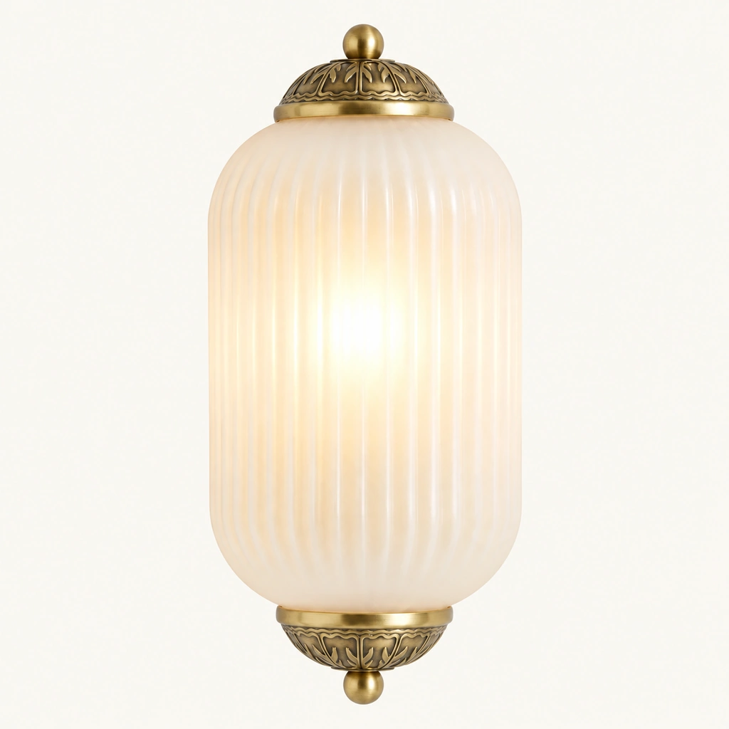 Lumi Eloise Ribbed Glass Wall Sconce — sku