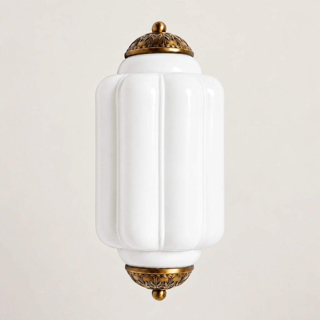 Lumi Eloise · White Glass + Brass