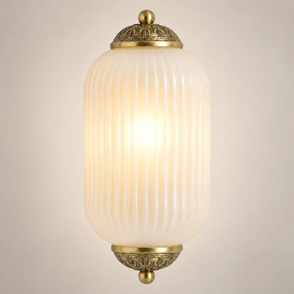 Lumi Eloise · Frosted Glass + Brass