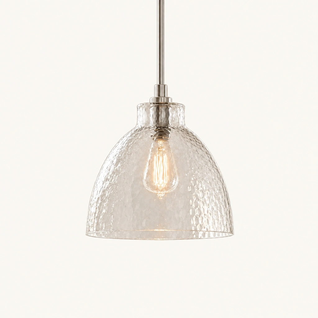 Ondine Hammered Glass Pendant Light — sku