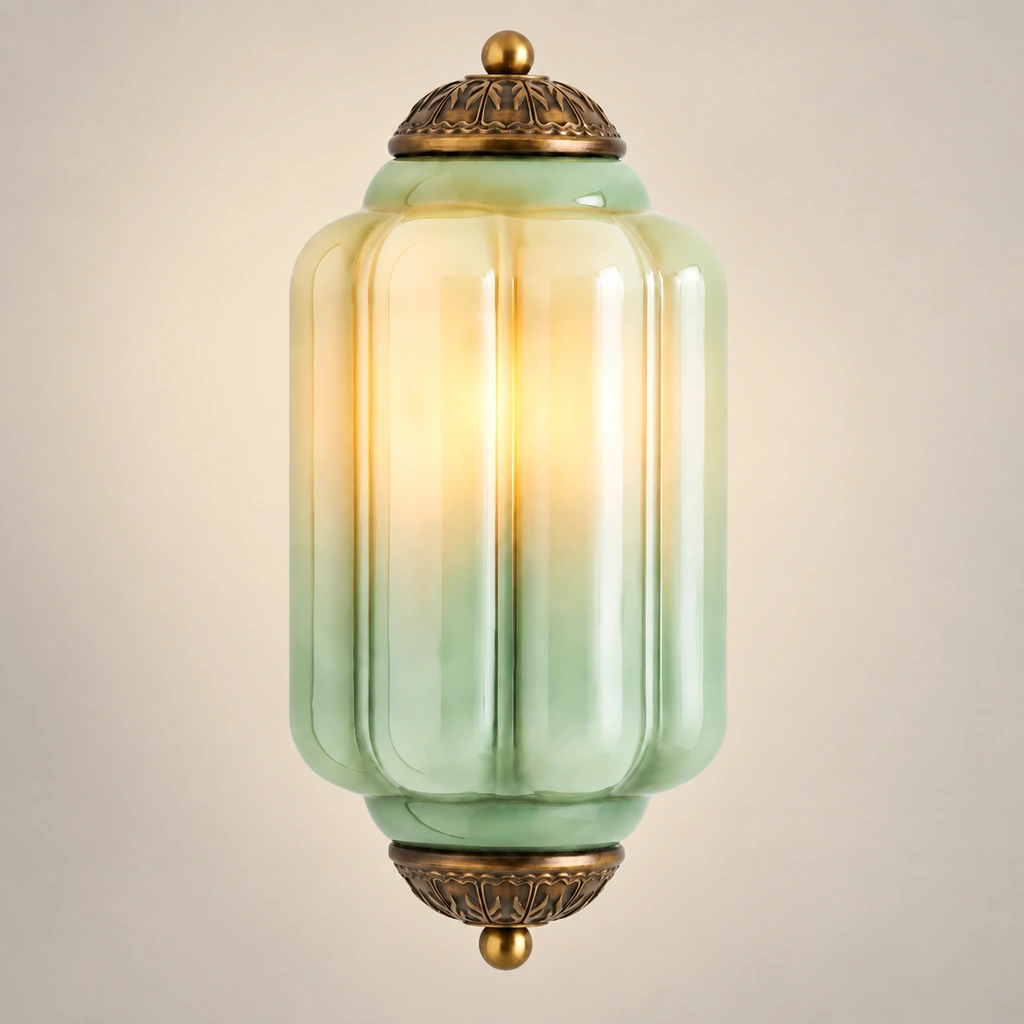 Lumi Eloise · Green Glass + Brass