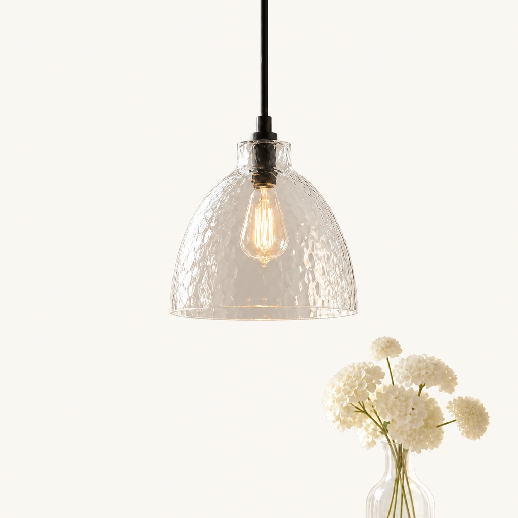 Ondine Hammered Glass Pendant Light — sku