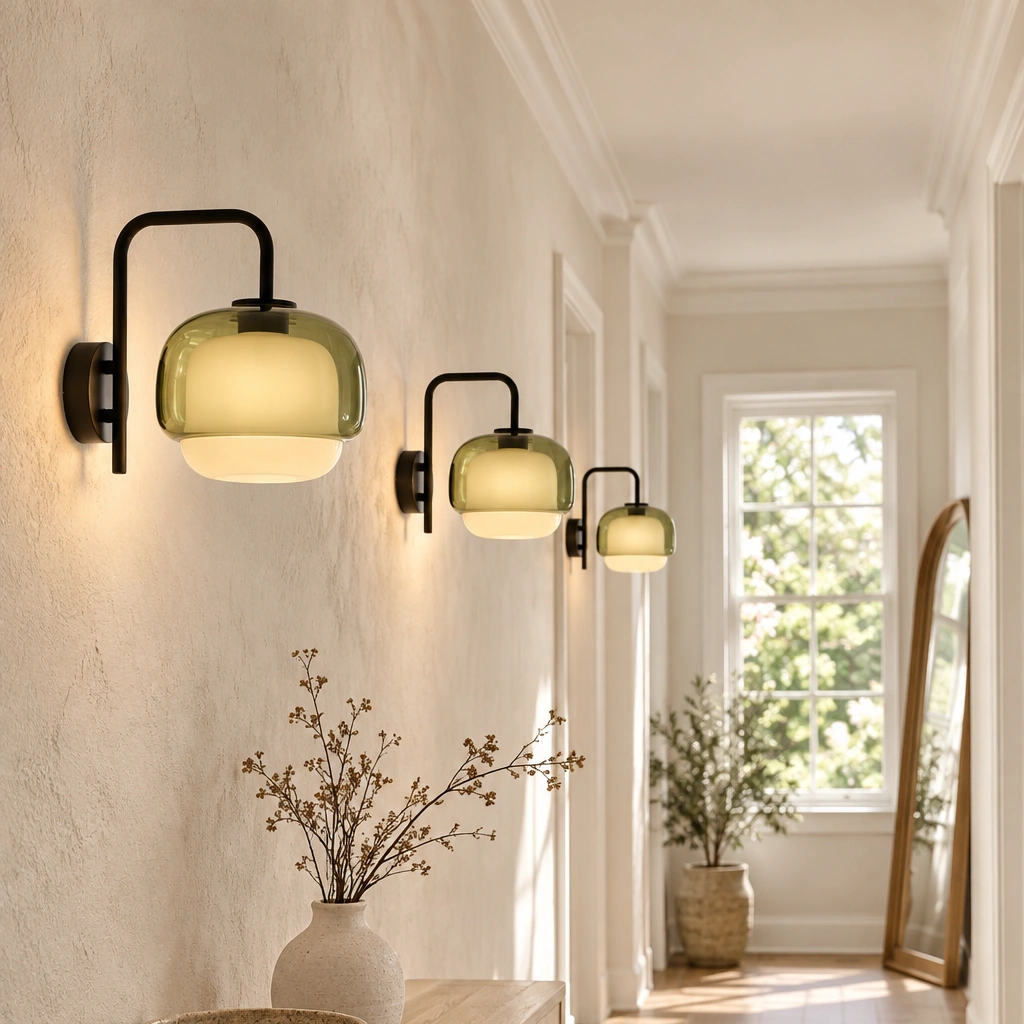 Sanae Round Glass Wall Sconce — scene