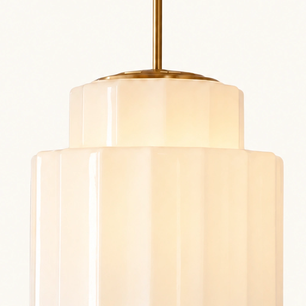 Iris Tiered Glass Pendant Light — detail