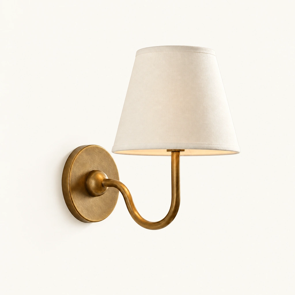 Tansy Linen Shade Wall Sconce — sku
