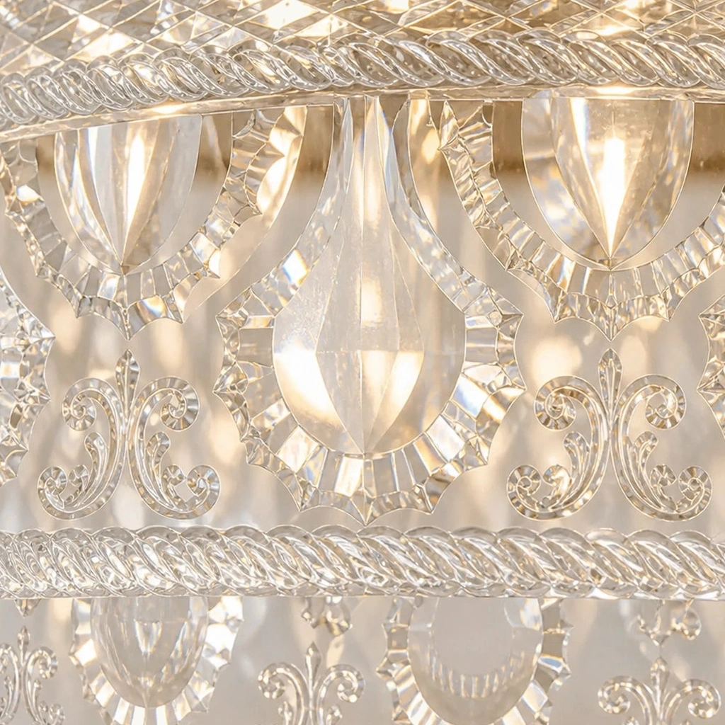 Jules Textured Glass Disc Ceiling Light — detail
