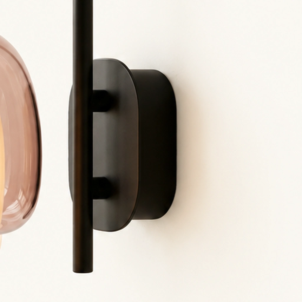 Sanae Round Glass Wall Sconce — detail