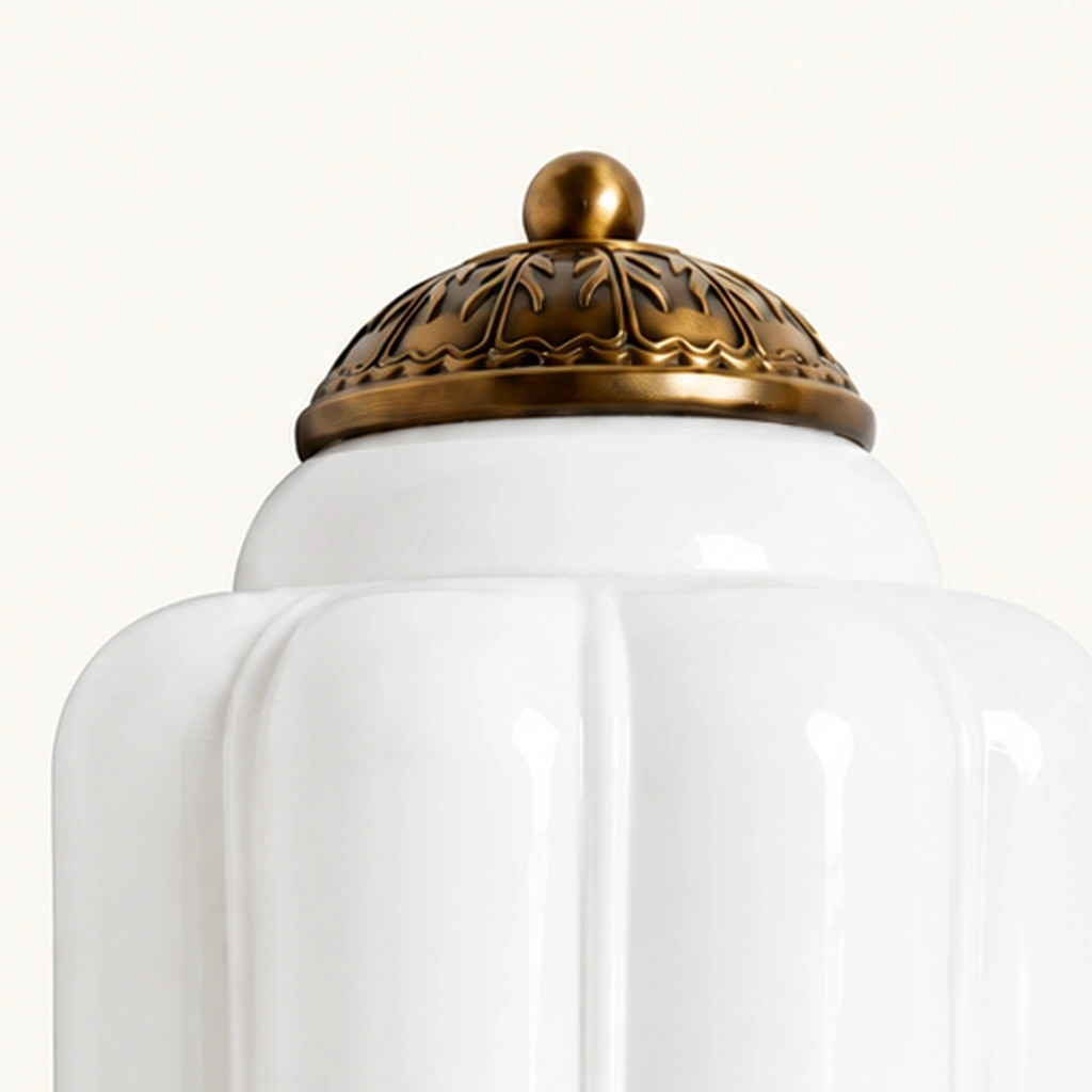 Lumi Eloise Ribbed Glass Wall Sconce — detail