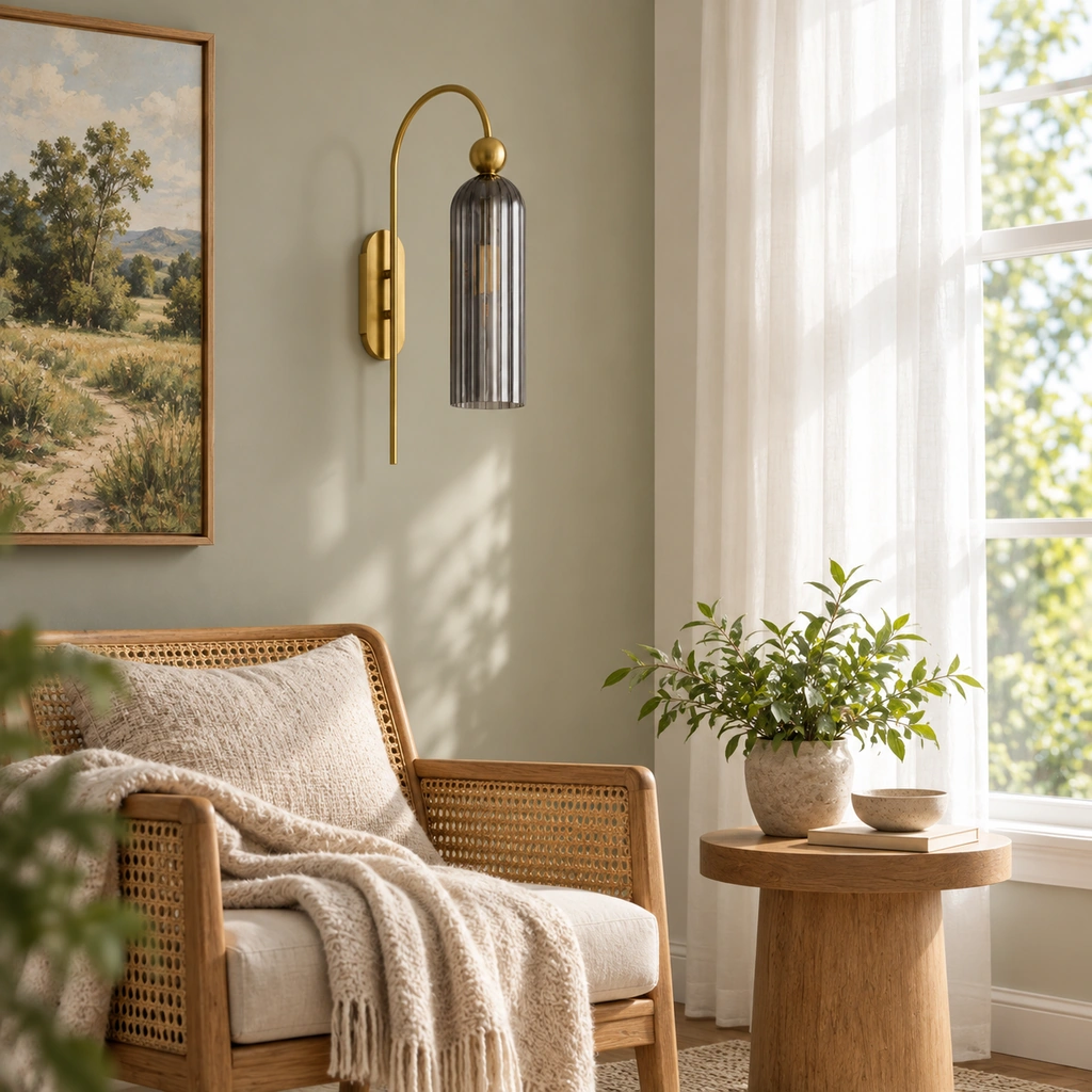 Azura Cylinder Wall Sconce — scene