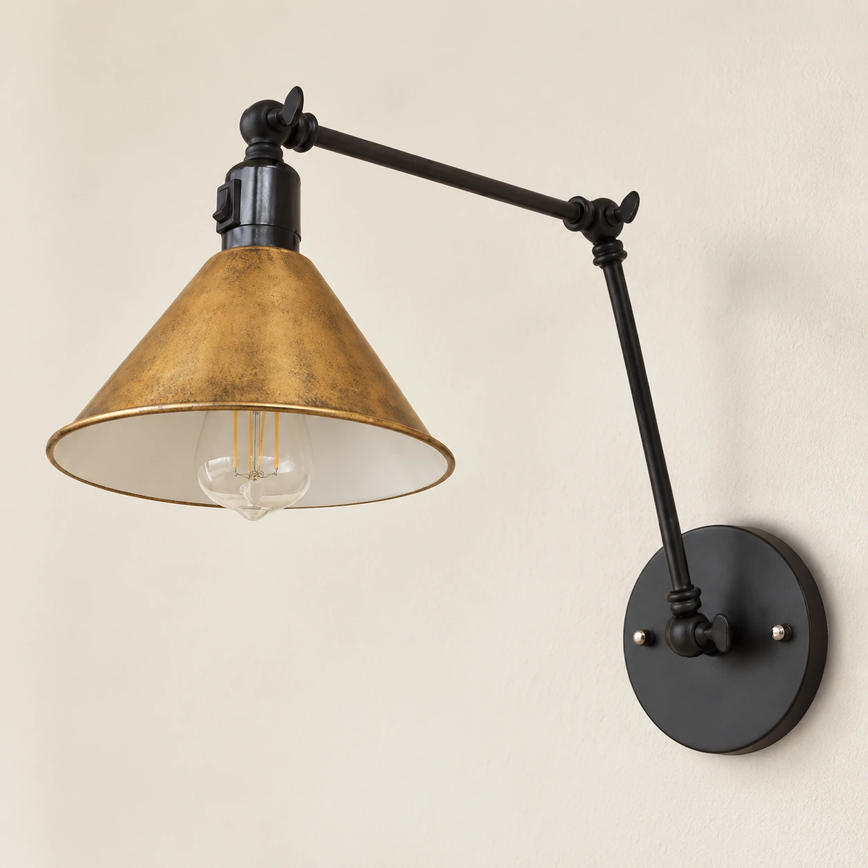 Brady black lower pivot and round wall plate detail