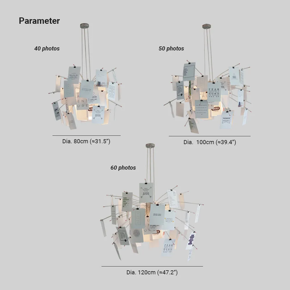 Zettel’z pendant light size guide for 80, 100 and 120 centimetres