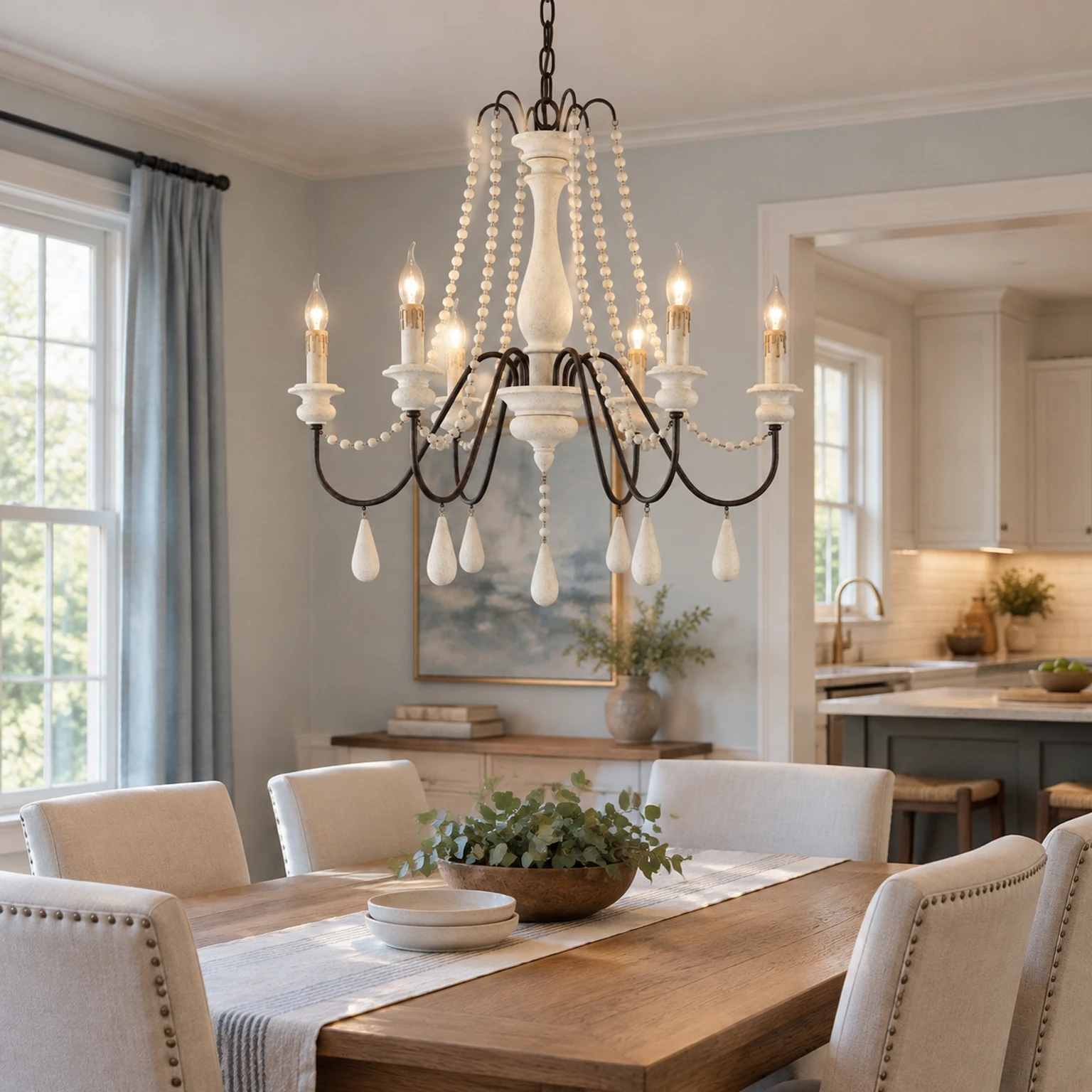 Scene · Vintage White Dining Room