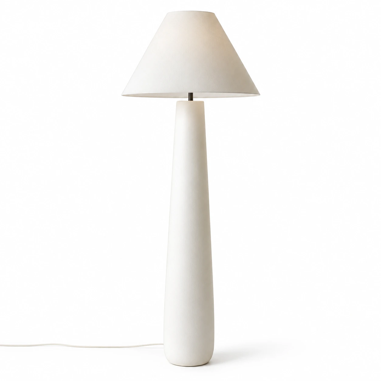 Elena Rustic Tapered Wood Floor and Table Lamp — 04 white floor identity