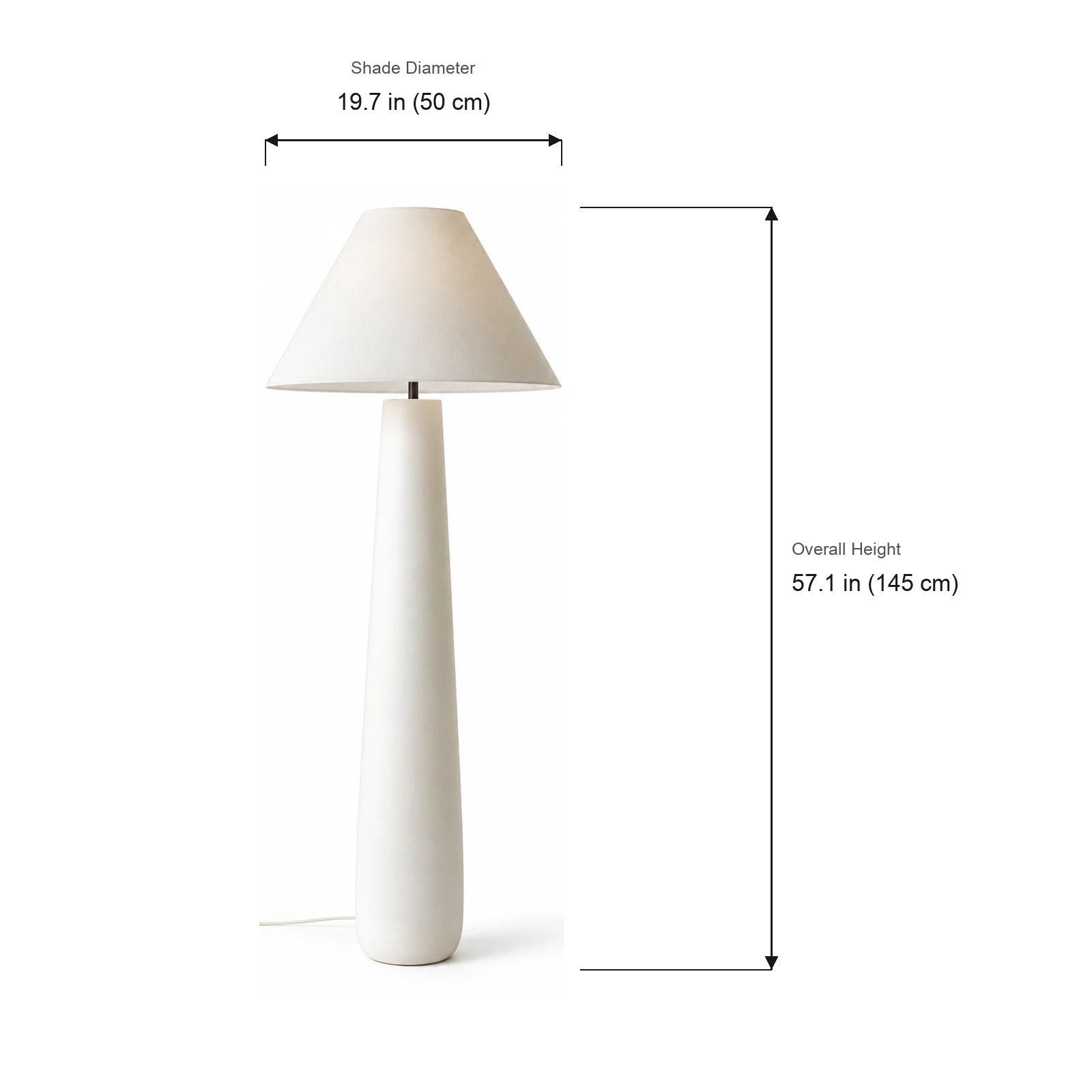 Elena Rustic Tapered Wood Floor and Table Lamp — 11 dimension floor
