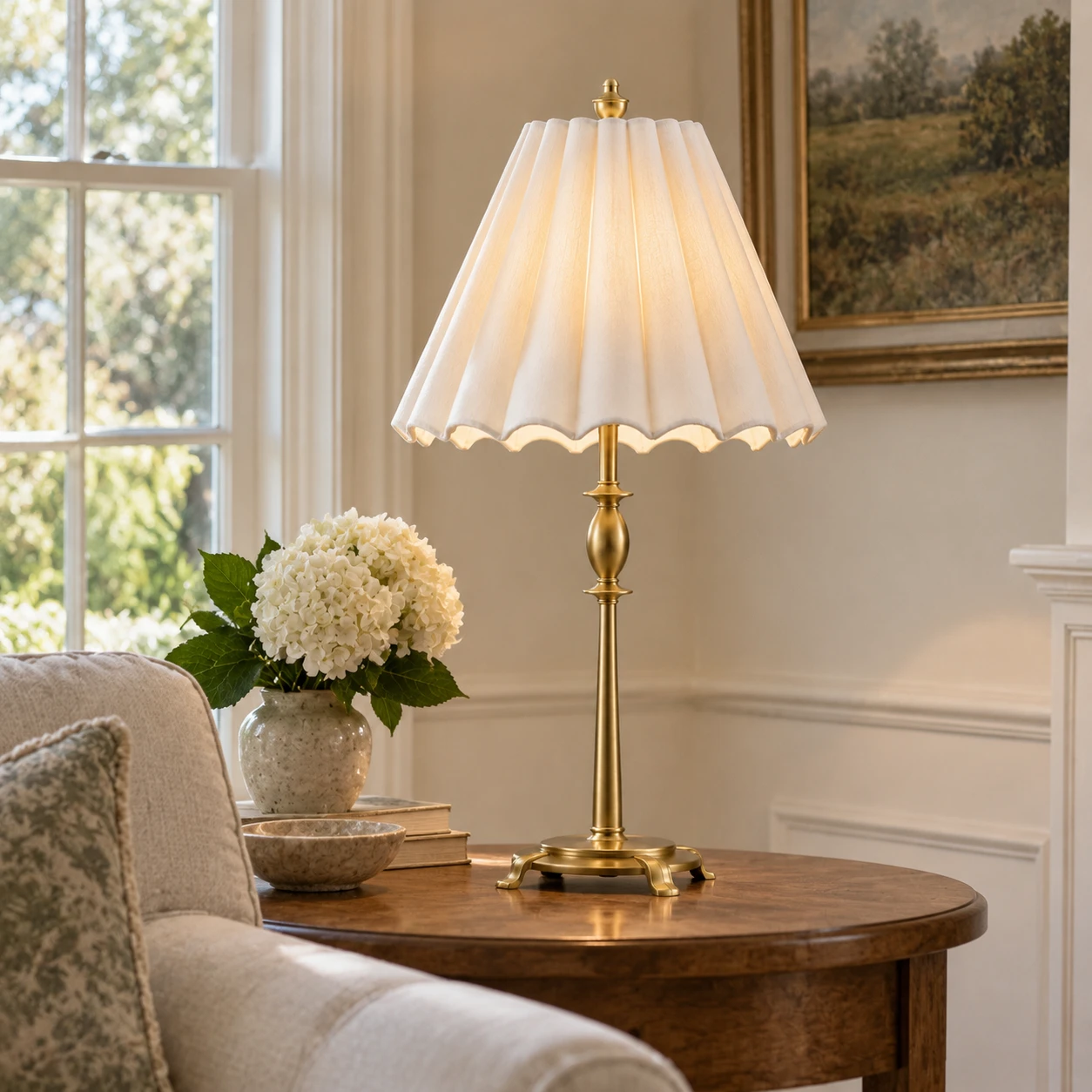 Vera French Decorative Iron Table Lamp in a residential interior