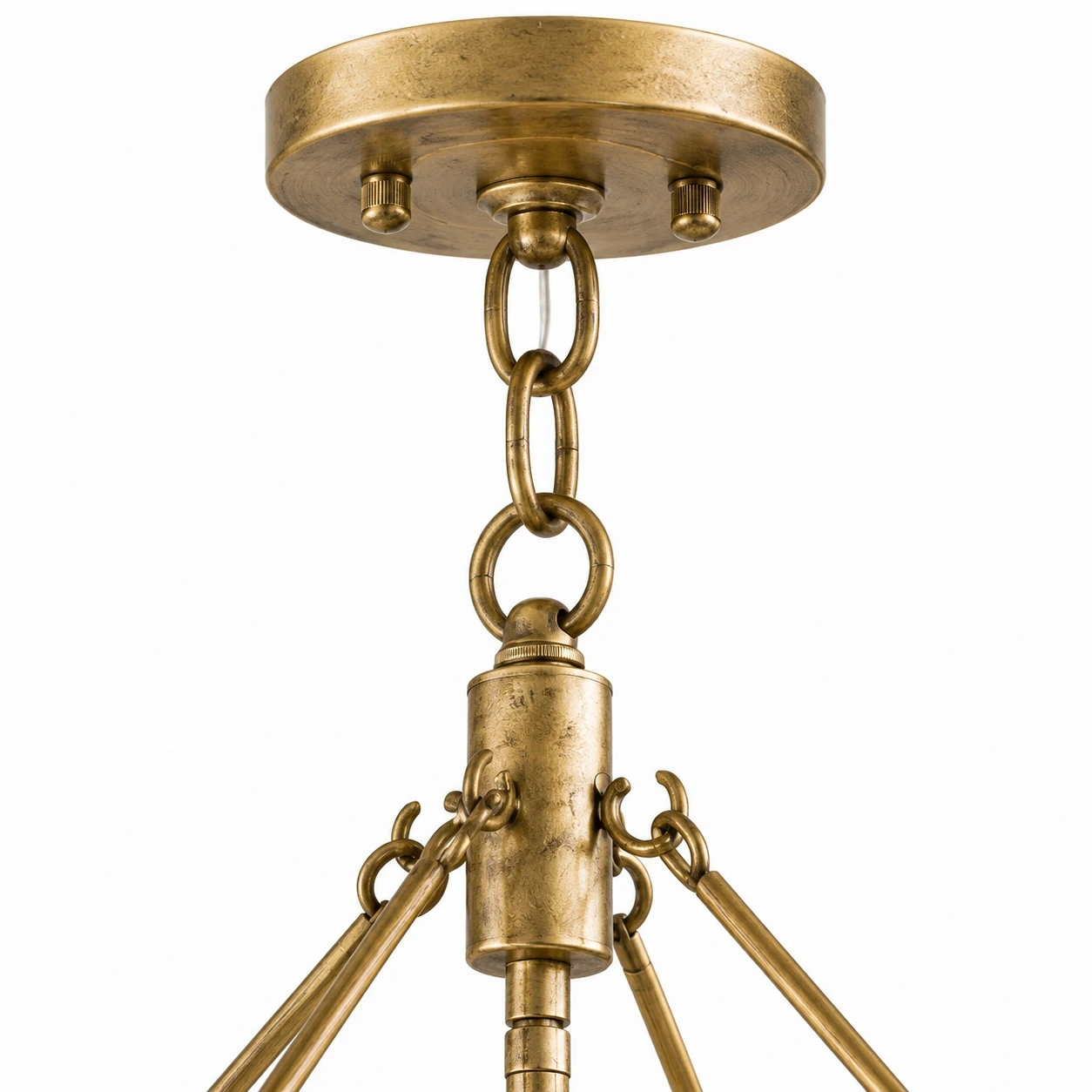 Close view of the compact canopy and mounting hardware