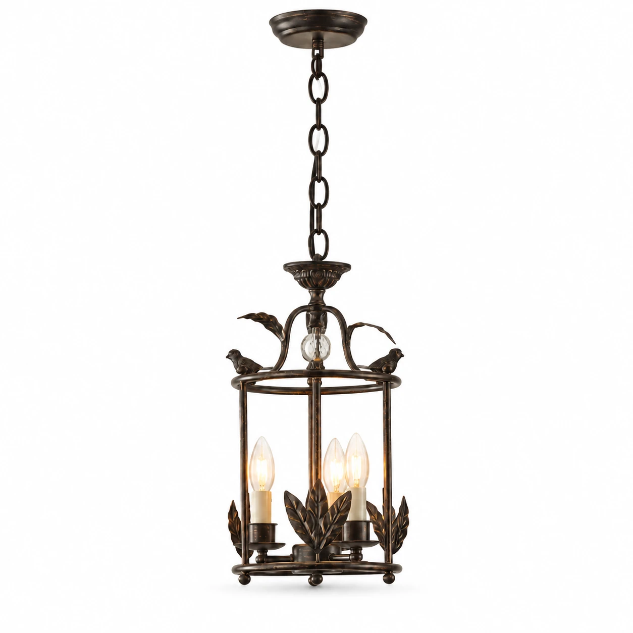Margot Vintage Cage Iron Chandelier detail