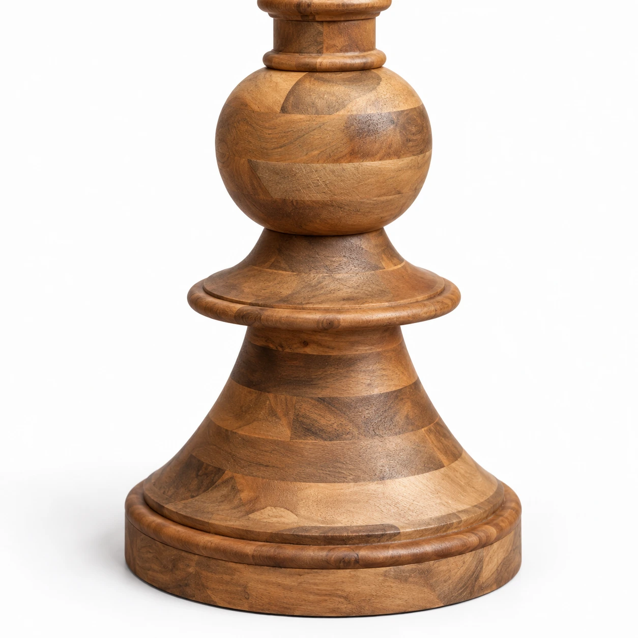 Mara American Rustic Sculpted Wood Floor Lamp — 06 detail wood