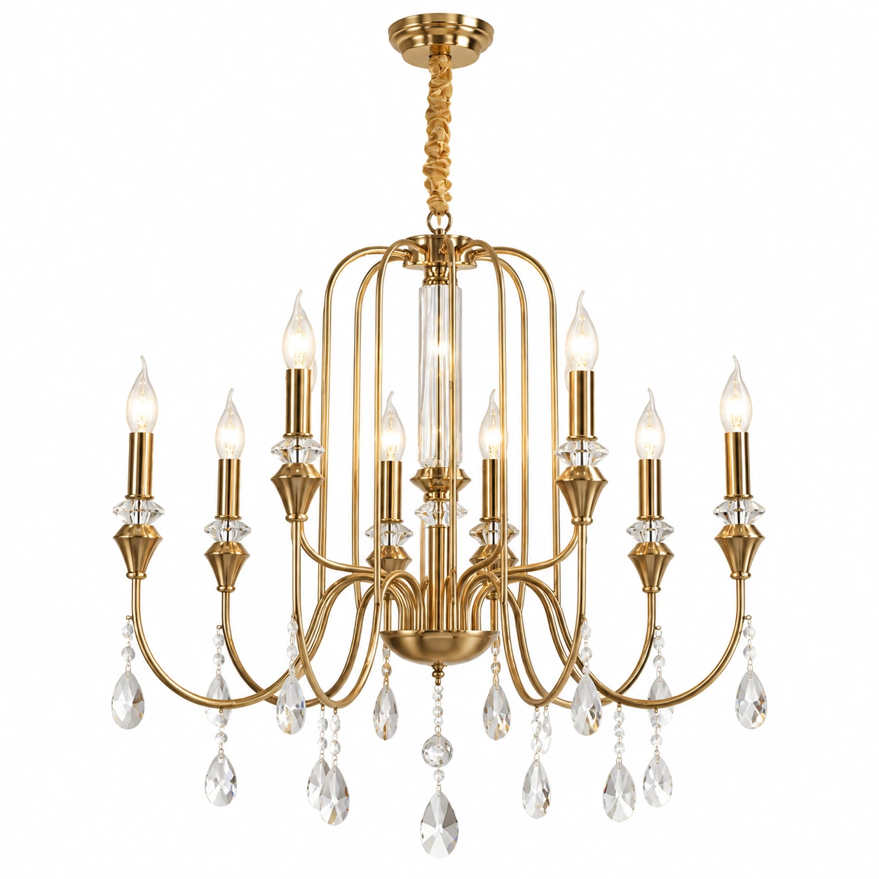 Vintage crystal chandelier white8 sku white background